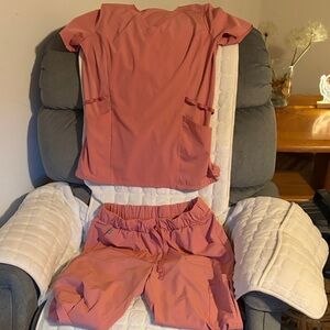 Hanes Blush Pink Scrub Set